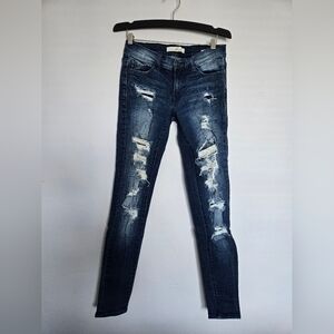 Kancan Distressed Dark Blue Jeans